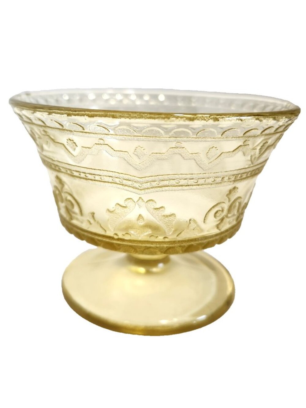 Federal Glass Patrician Spoke Amber Depression Glass 3x3.57 inch Sherbet Glass
